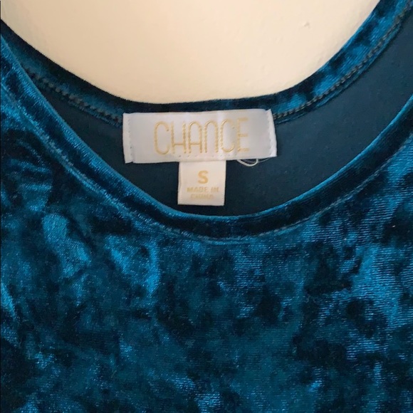 Teal Velvet Dress - Picture 2 of 4